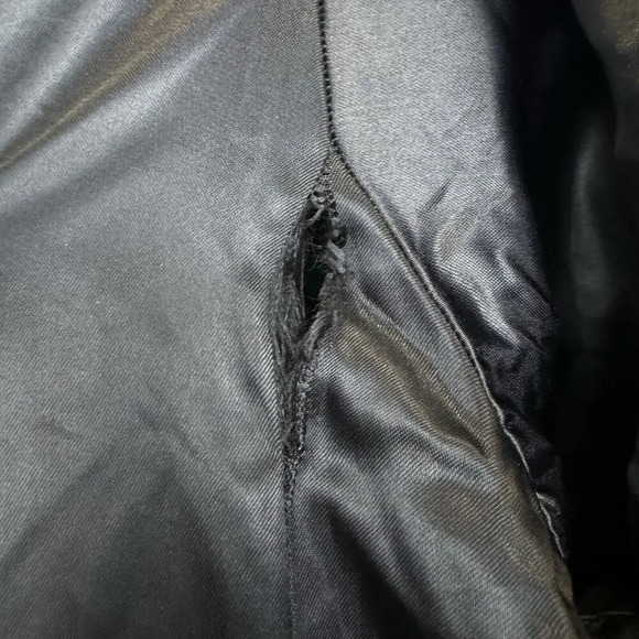 Marina Rinaldi Wool Pea Coat 23 US 14 Long Duster Black High Collar Belted Maxi - Picture 9 of 11